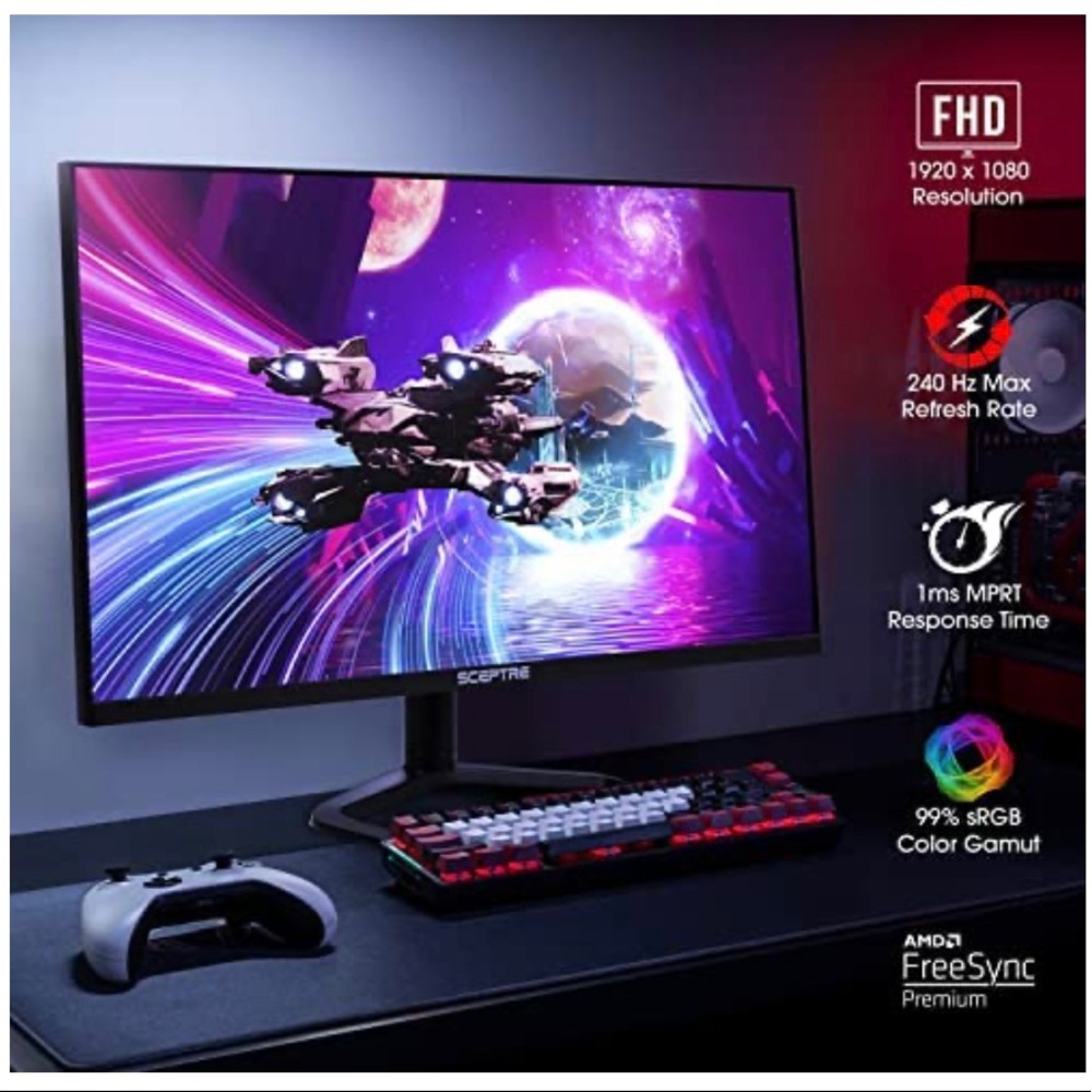 Sceptre 27 inch 240Hz 1080p Gaming Monitor AMD FreeSync